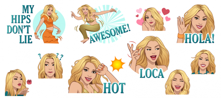 Musical Sticker Packs: Get the New Shakira Pack! | Viber